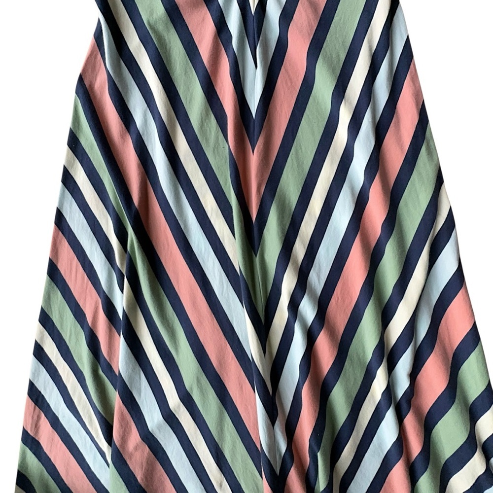 PATAGONIA NWOT STRIPED CONVERTIBLE HALTER NECK MIDI DRESS ORGANIC COTTON SMALL - Picture 5 of 7